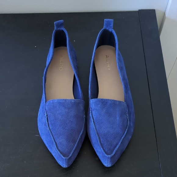 Aldo Shoes - Blue faux suede flats